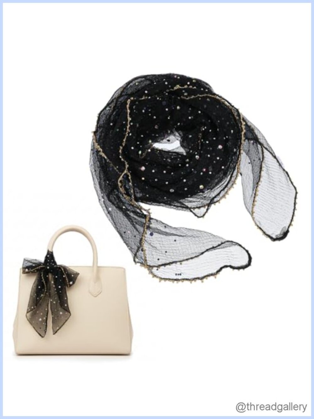 Glitter Square Scarf Women Sequin Head Scarf Versatile Bandana Shawl